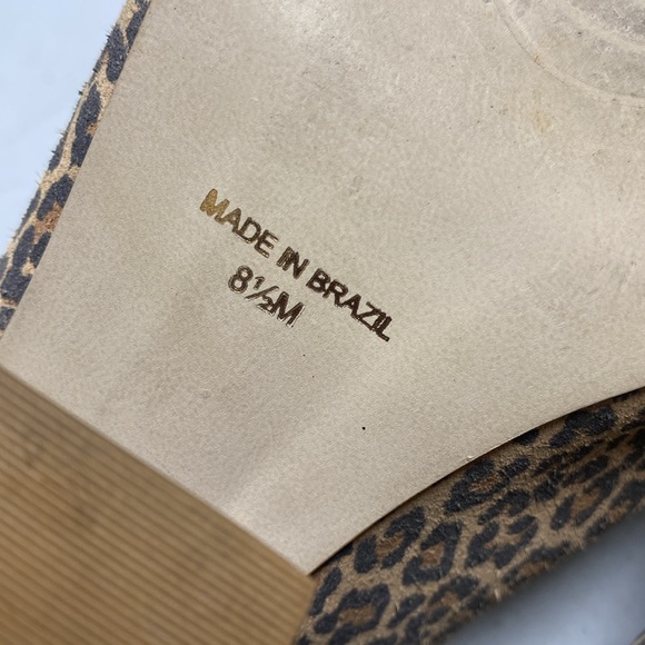 Able Local Global Rojas Leopard Print Heeled Mule Shoes Size 8.5M - Picture 16 of 17